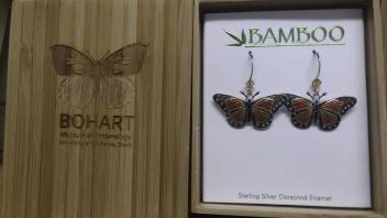 These earrings come with a special bamboo, Bohart box